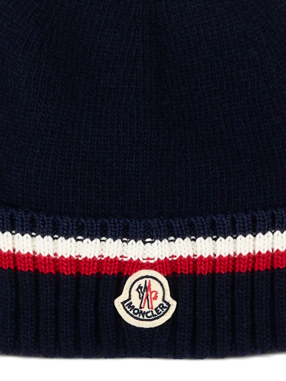 Moncler Enfant Gestreepte muts Blauw