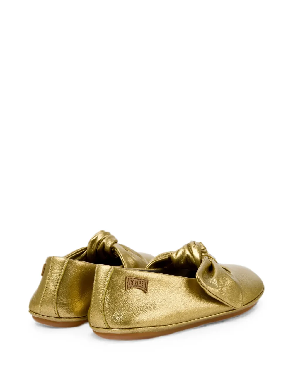 Camper Kids Right ballerina's met geknoopt detail Goud