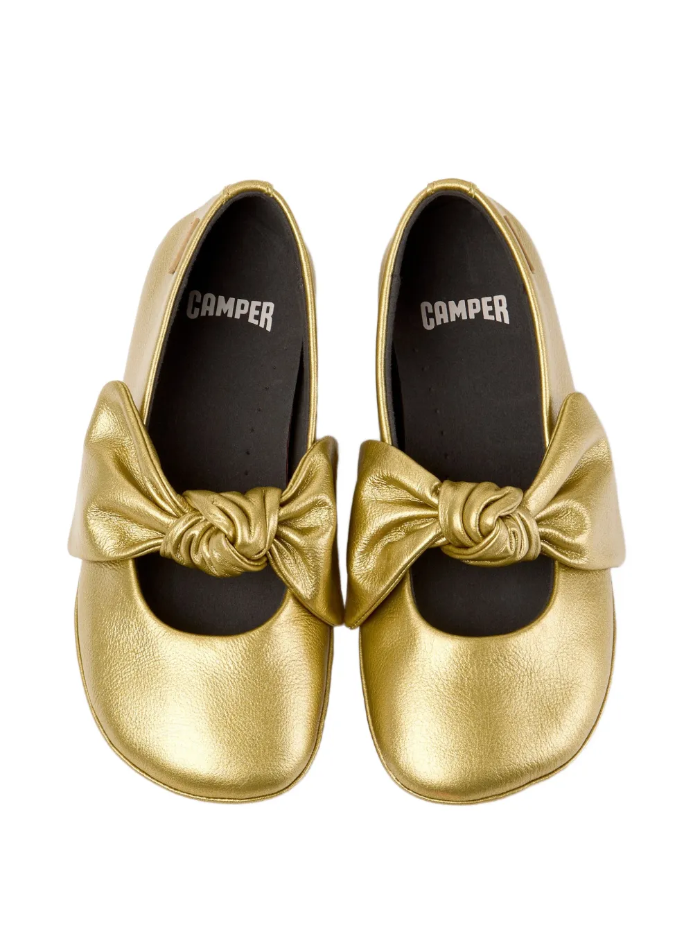 Camper Kids Right ballerina's met geknoopt detail Goud