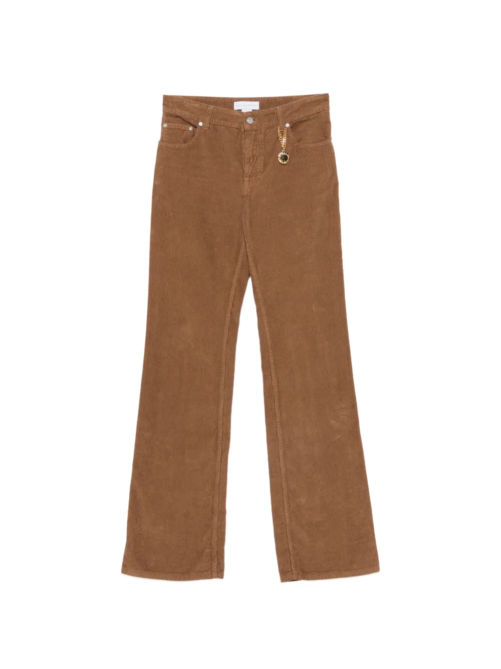 Stella McCartney corduroy-effect straight-leg jeans - Marrone