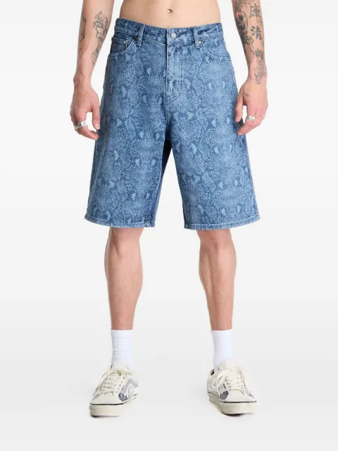 Daily Paper snake-effect laser-cut shorts