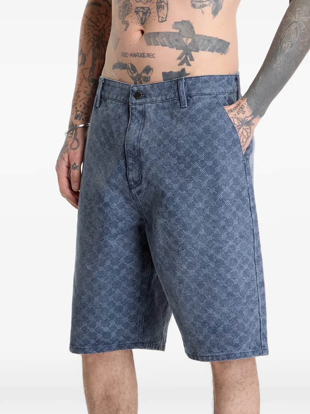 Daily Paper Shorts met monogramprint Blauw
