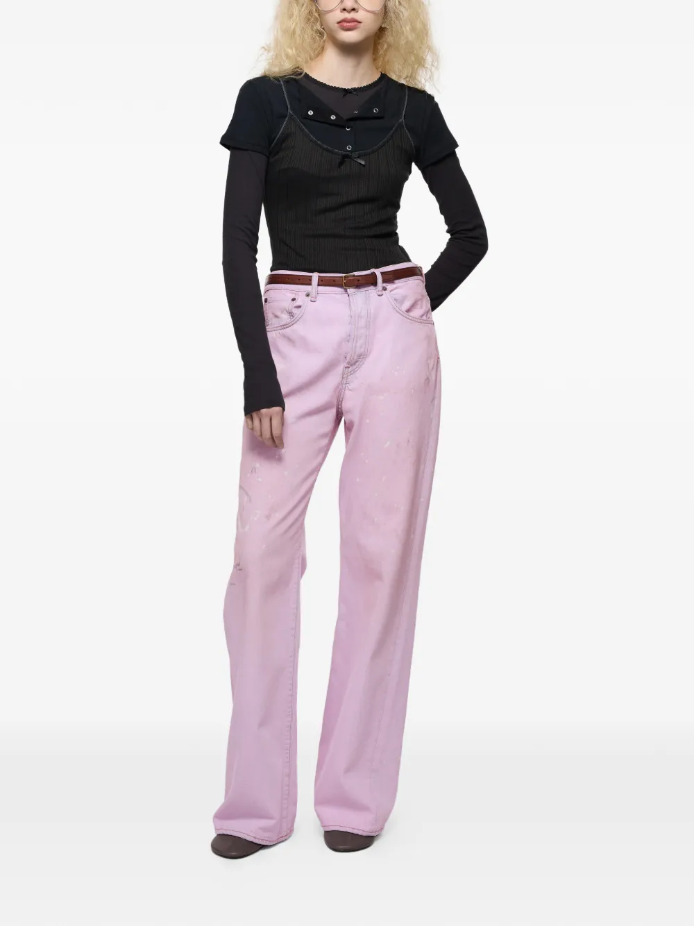 Acne Studios Regular-fit jeans Paars
