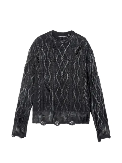 CamperLab distressed cable-knit sweater