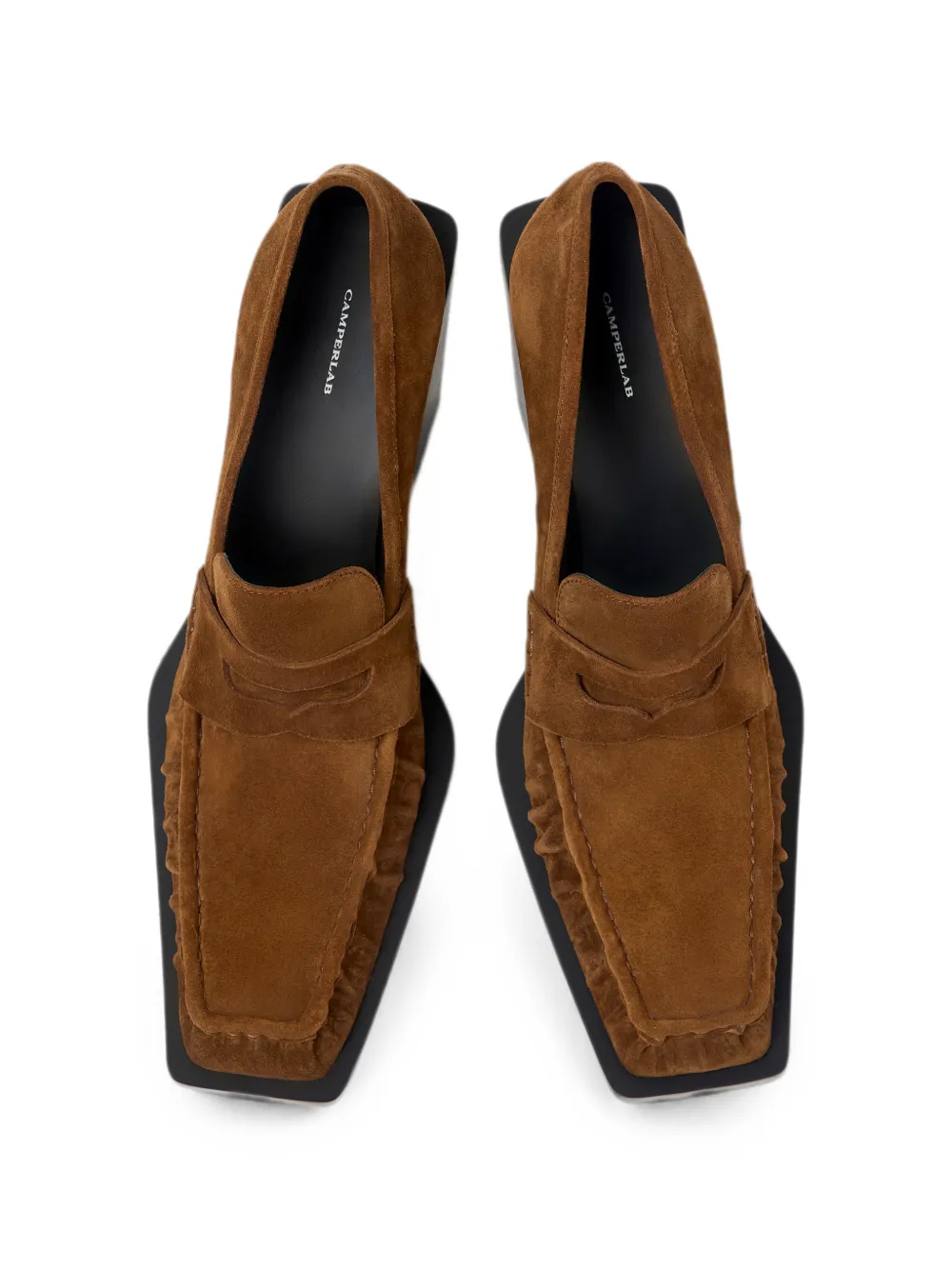 CamperLab Escandalo loafers met blokhak Bruin
