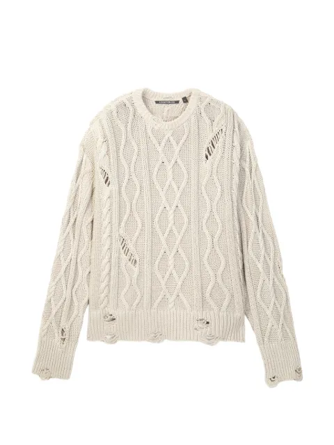 CamperLab cable-knit distressed sweater