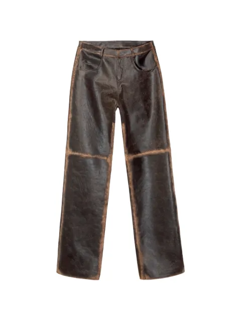 CamperLab distressed leather trousers