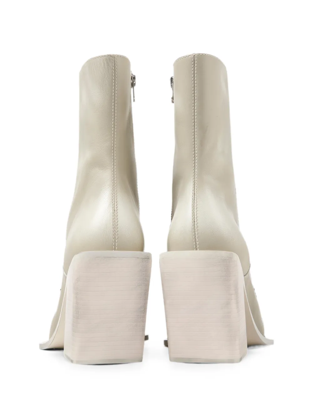 CamperLab Escandalo enkellaarzen met vierkante neus Beige