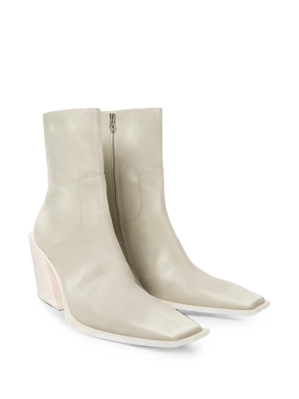 CamperLab Escandalo enkellaarzen met vierkante neus Beige