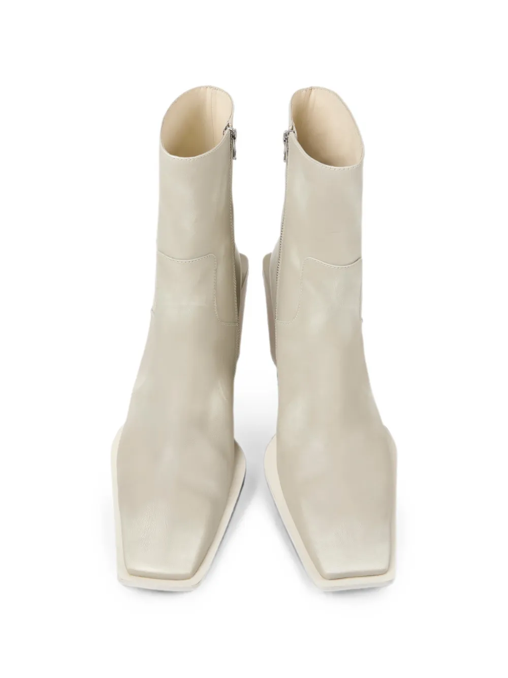 CamperLab Escandalo enkellaarzen met vierkante neus Beige