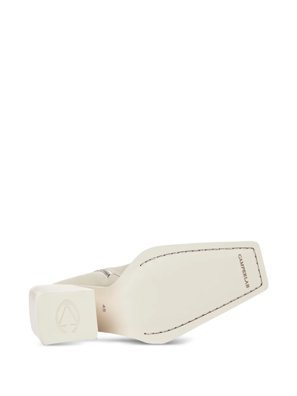 CamperLab Escandalo enkellaarzen met vierkante neus Beige