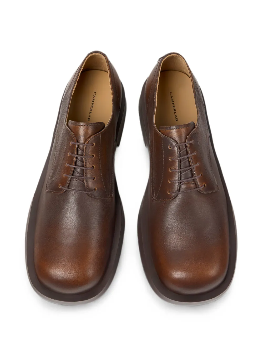 CamperLab MIL 1978 leren Oxford schoenen Bruin