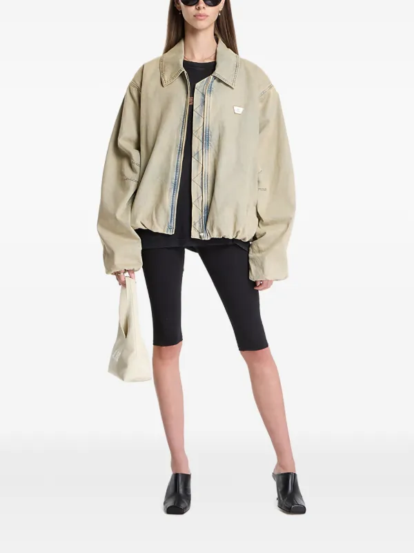 MISBHV sand-washed Bomber Denim Jacket | Neutrals | FARFETCH