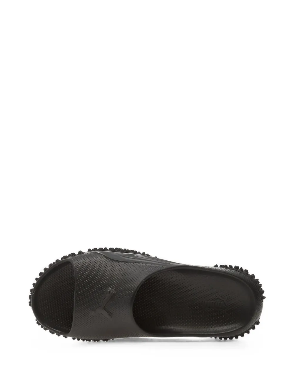 PUMA Mostro slippers met logo-reliëf Zwart