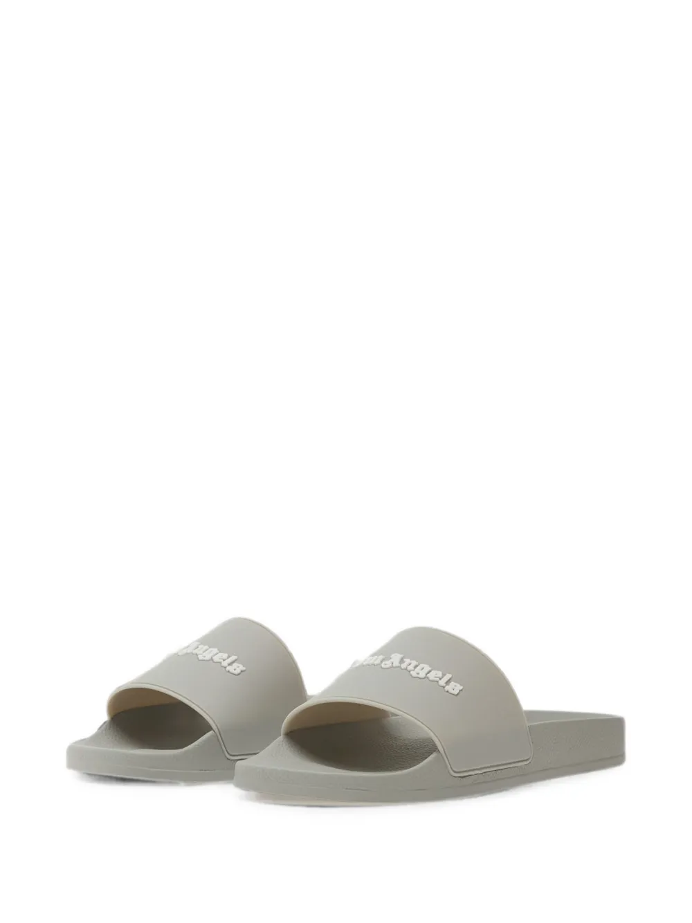Palm Angels logo-print slides Grijs