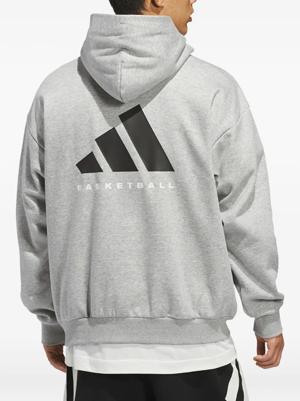 adidas Fleece hoodie met logoprint Grijs