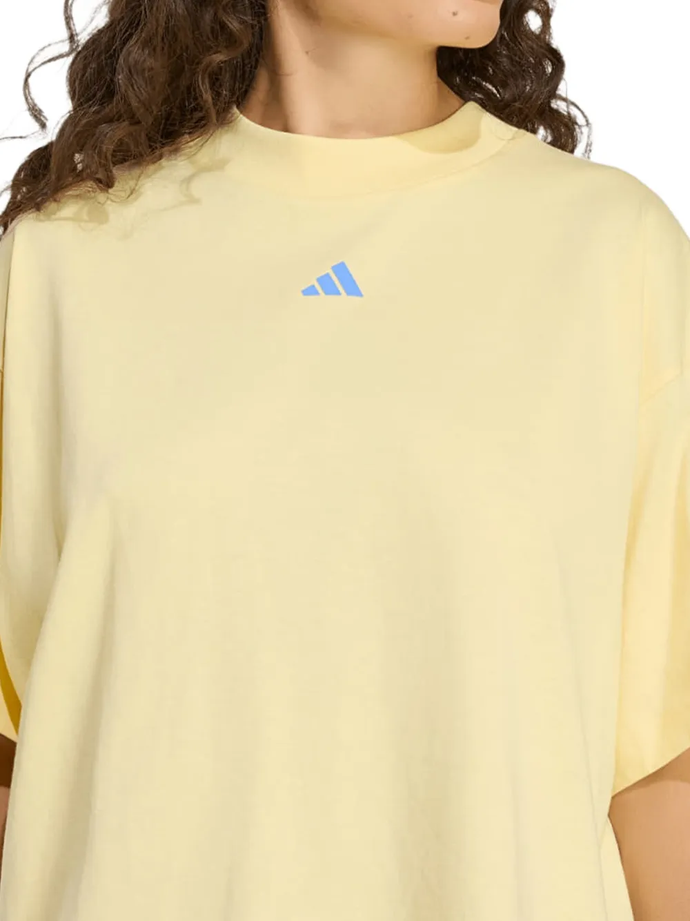 adidas Studio Boyfriend logo-print T-shirt Geel