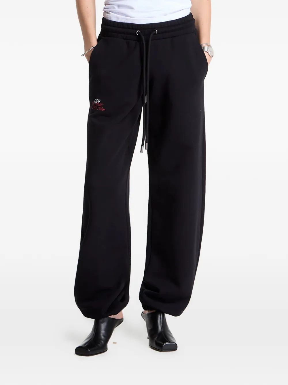 Off-White x AC Milan logo-print track pants - Schwarz