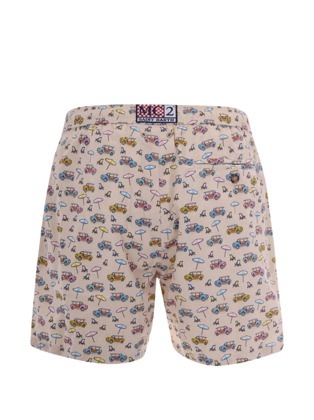 MC2 Saint Barth Dune Buggy zwembroek met trekkoord met print Beige