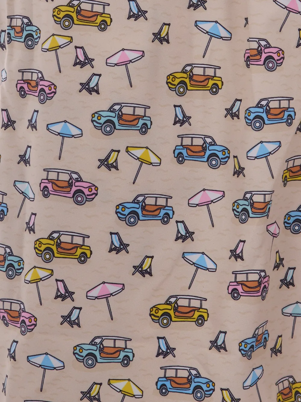 MC2 Saint Barth Dune Buggy zwembroek met trekkoord met print Beige
