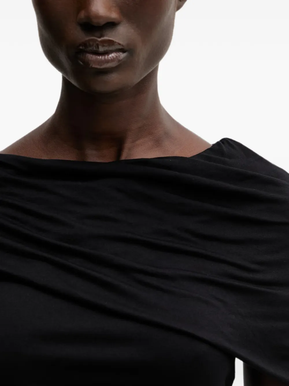Rick Owens Lilies Lola top met ruches en boothals Zwart