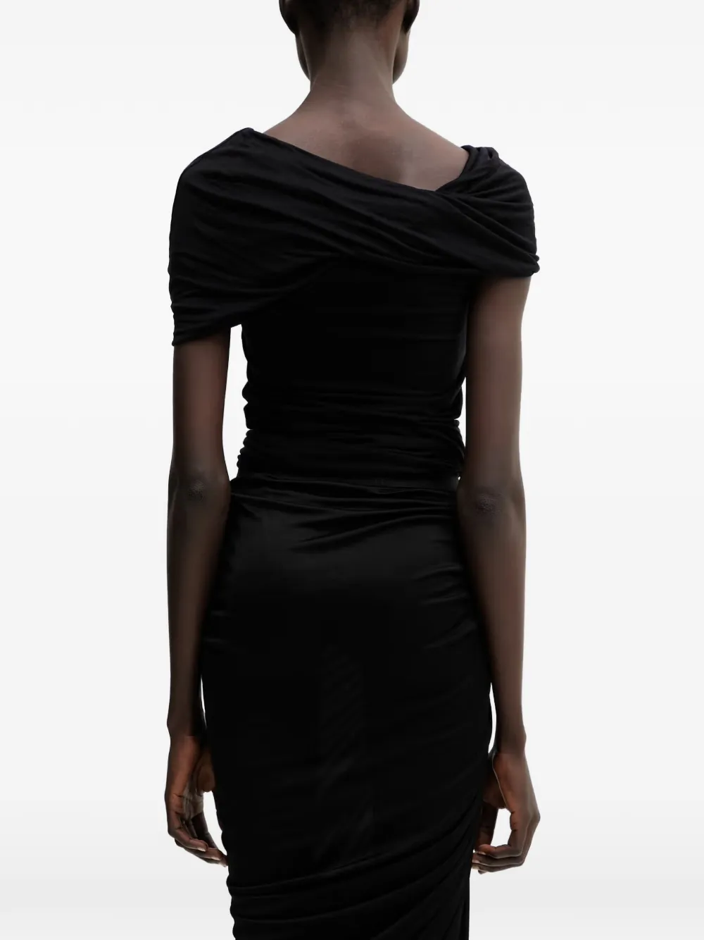 Rick Owens Lilies Lola top met ruches en boothals Zwart