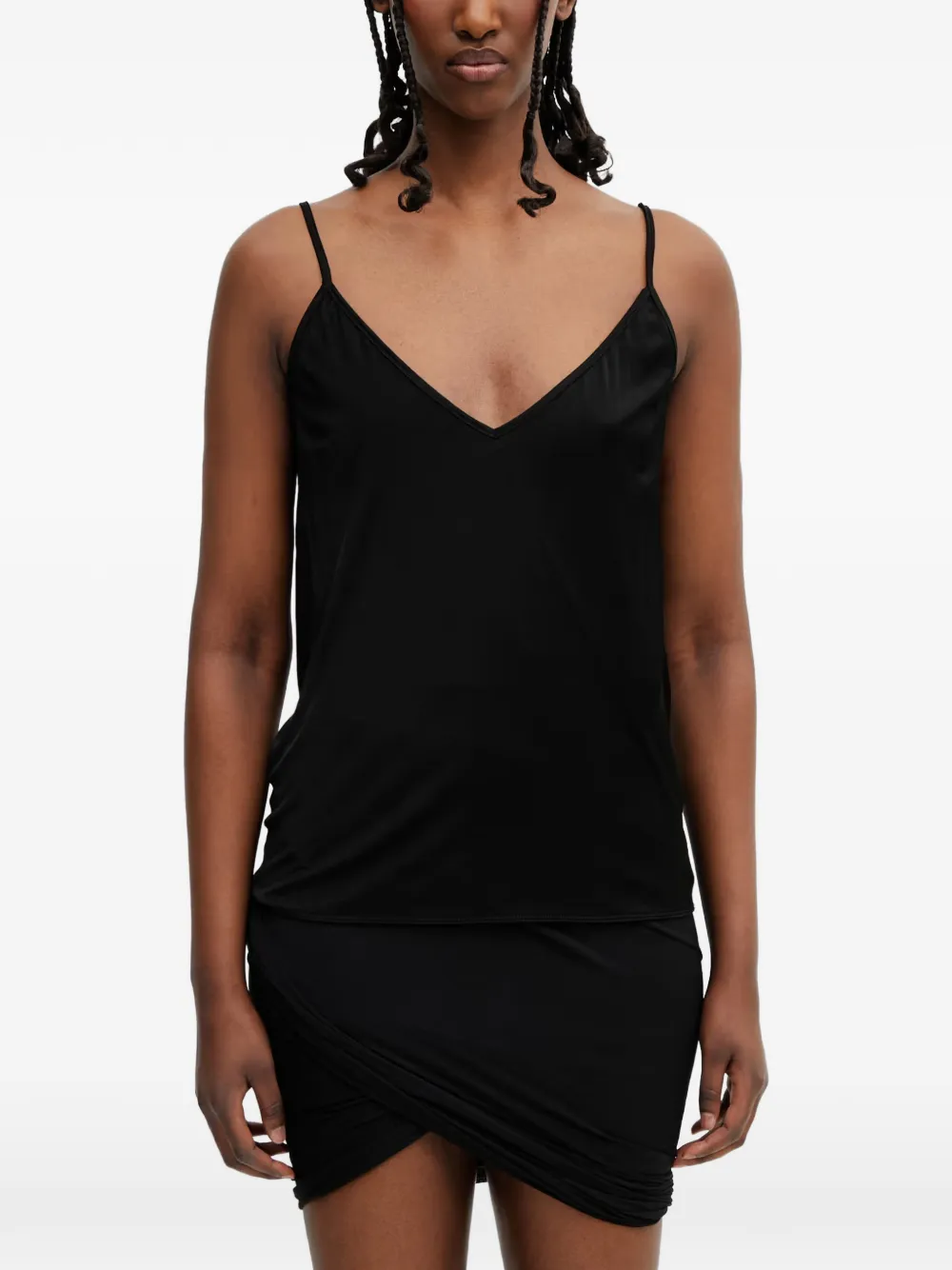 Rick Owens Lilies V-neck spaghetti-strap top - Nero