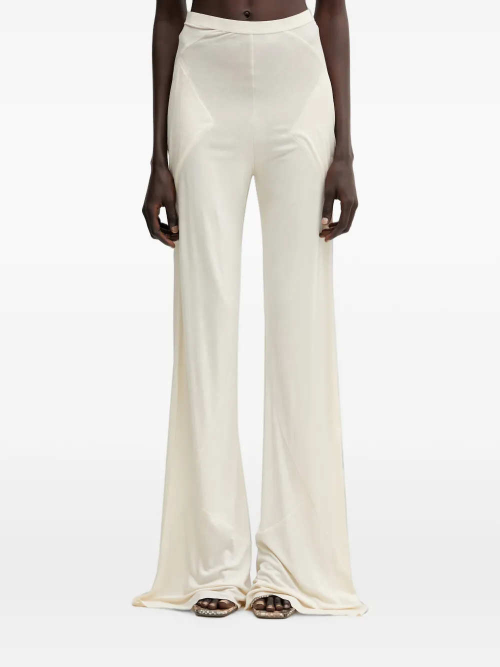 Rick Owens Lilies panelled wide-leg trousers - Toni neutri