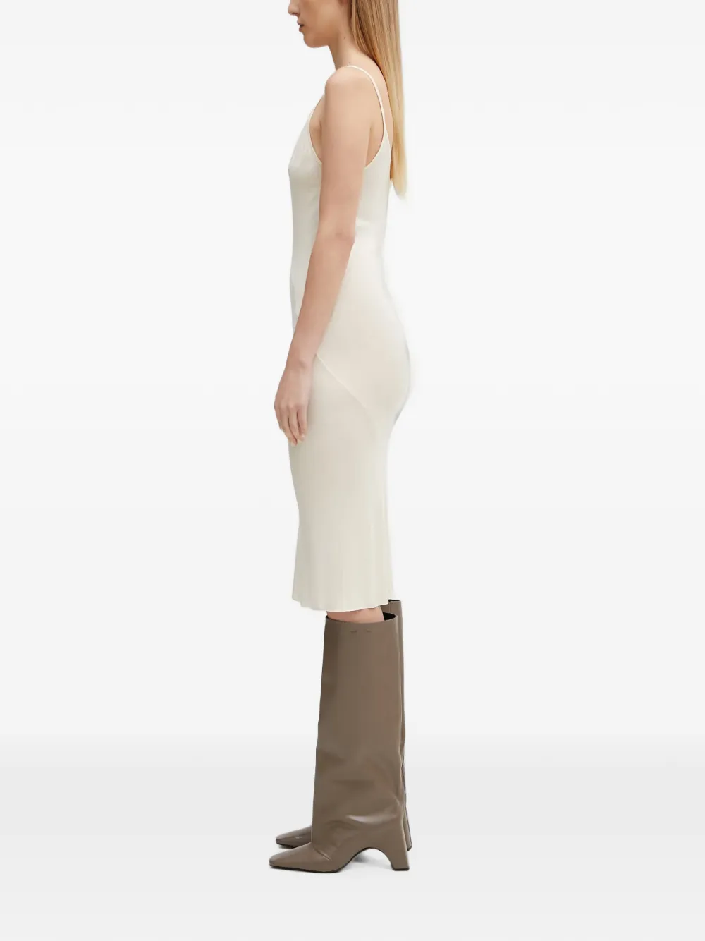 Rick Owens Lilies Jurk met spaghettibandjes en V-hals Bruin