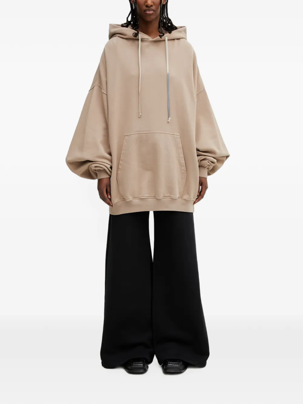 Rick Owens DRKSHDW oversized drawstring hoodie - Toni neutri