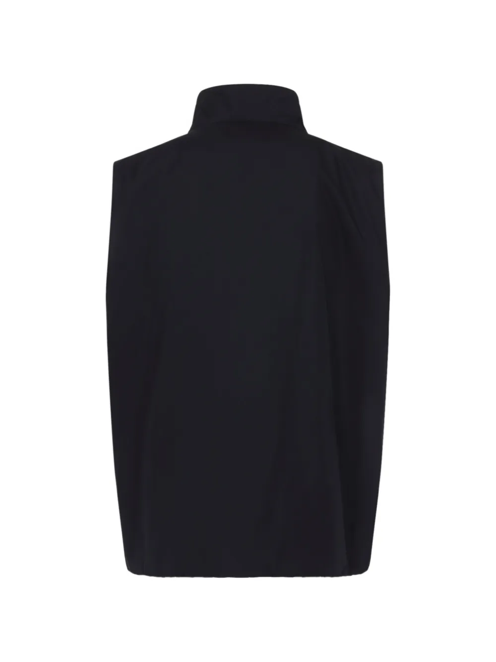 Jil Sander logoprinten gilet met trechterhals Zwart