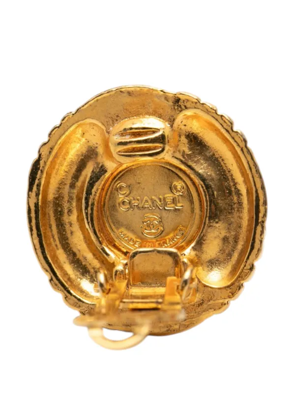 CHANEL Pre-Owned 1970-1980 ココマーク フォーパール クリップオン