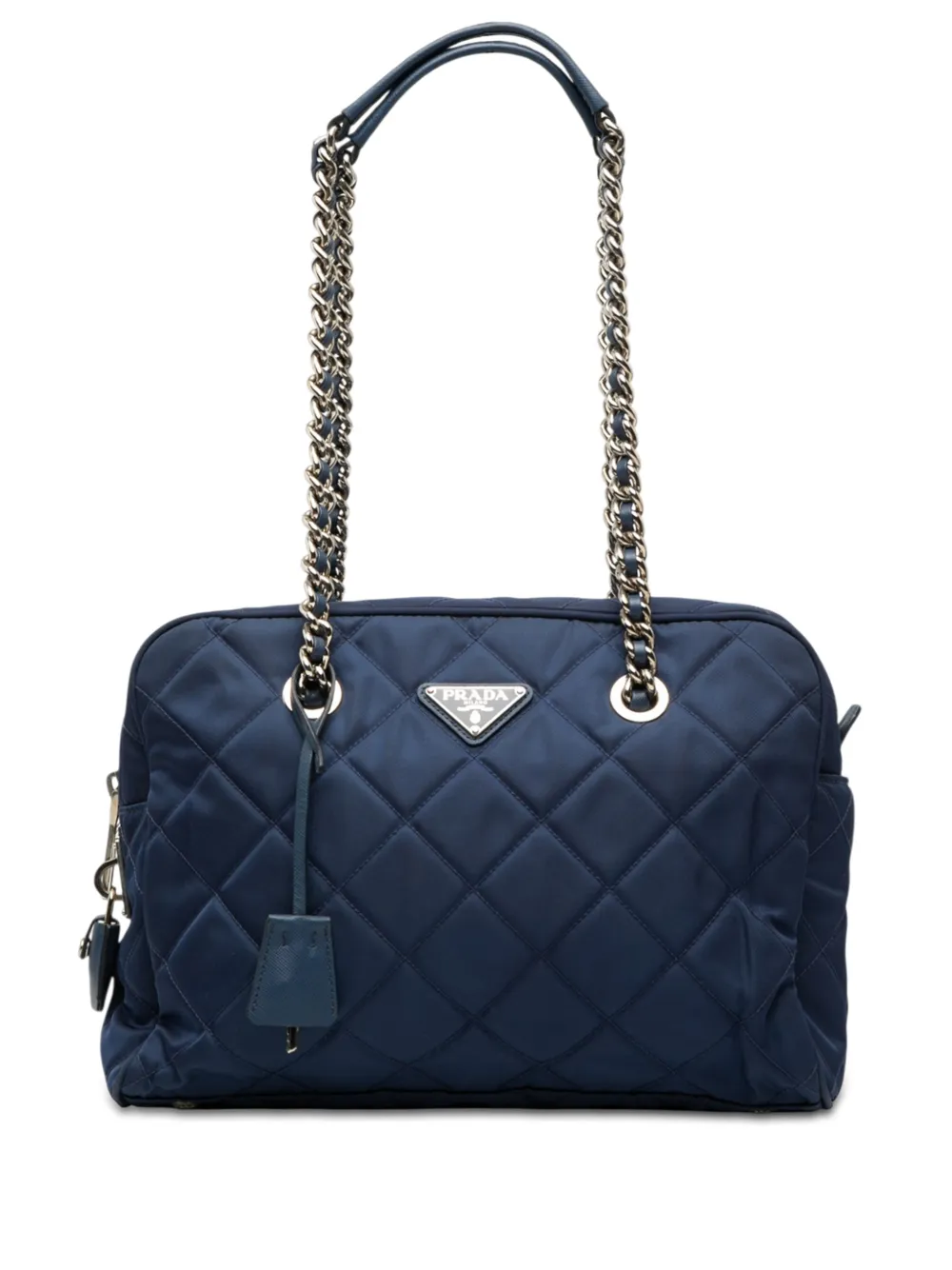 Prada Pre-Owned 2013-2026 Impuntu Tessuto Chain shoulder bag - Blu
