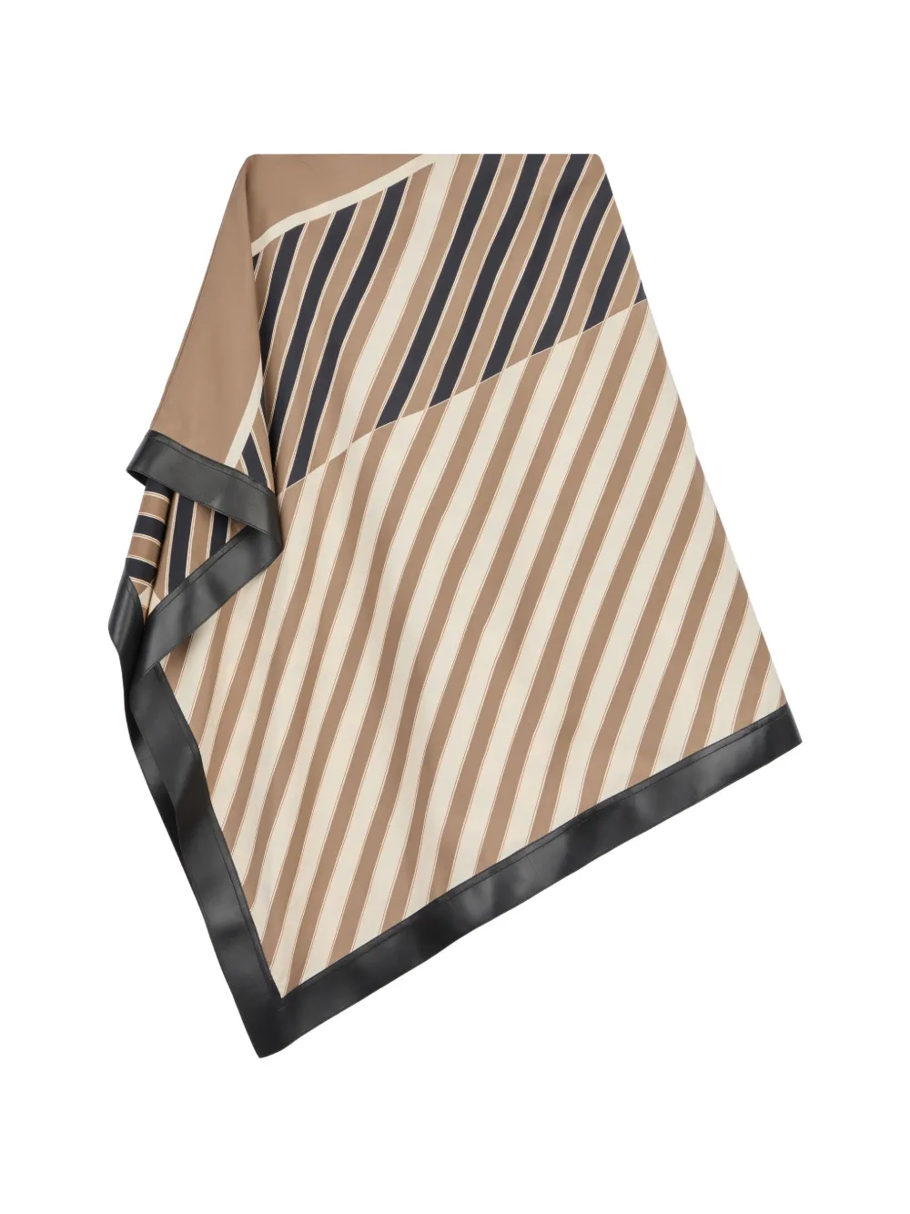 Tod's skirt in silk with leather inserts - Toni neutri