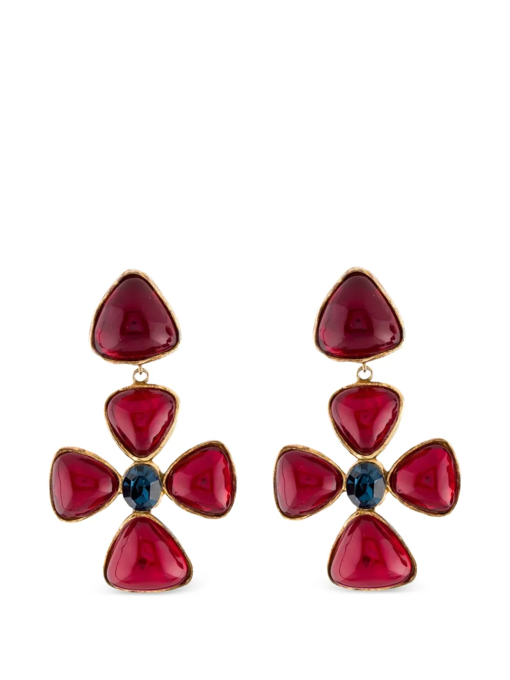 CHANEL Pre-Owned 1989s Gripoix drop earrings - Gold