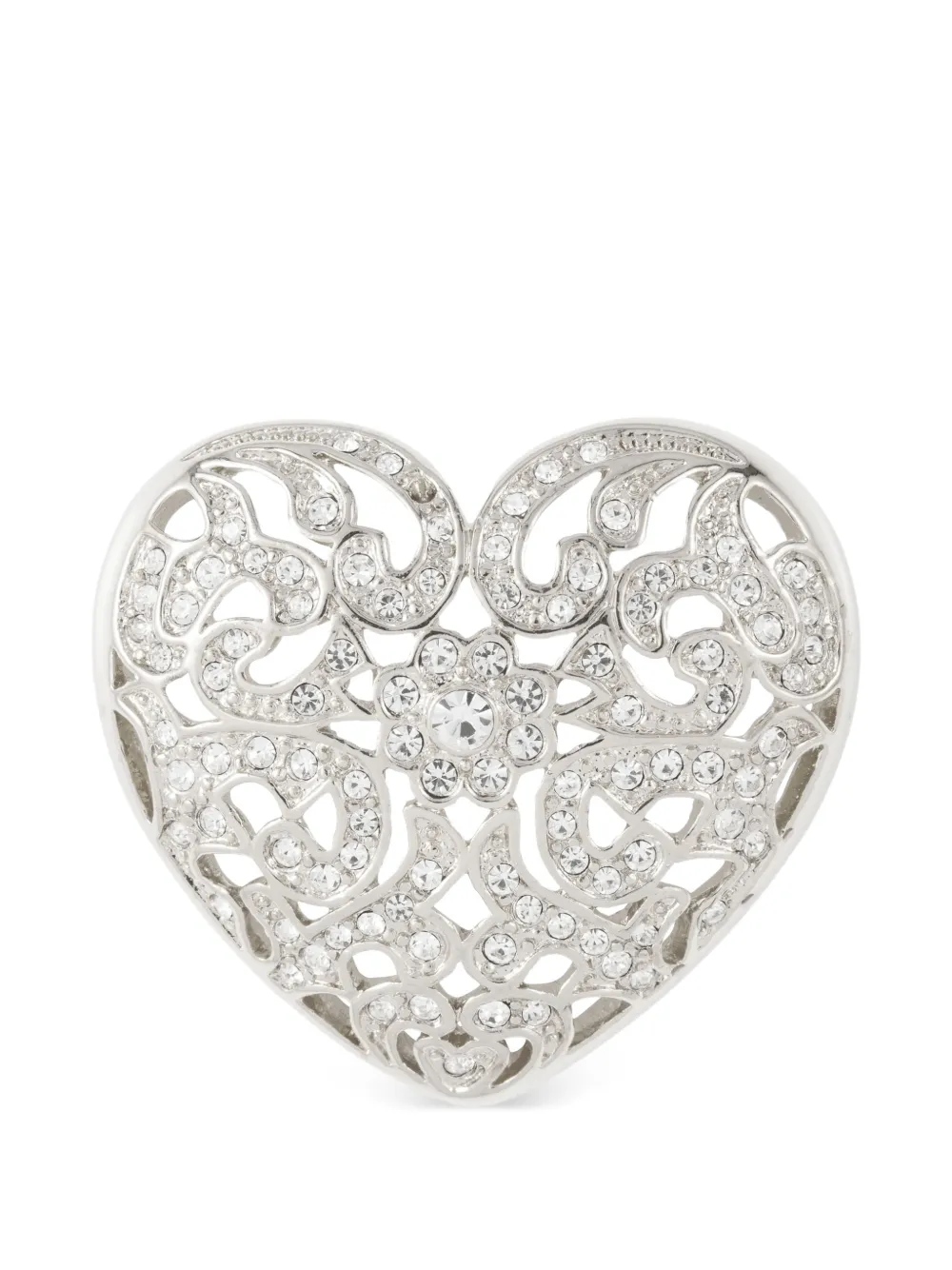 Susan Caplan Vintage 1980s Napier metal brooch - Argento