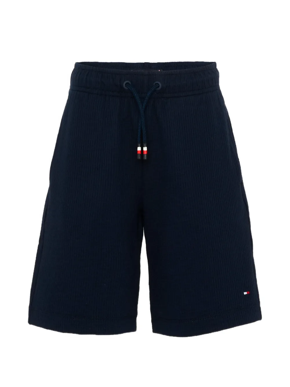 Tommy Hilfiger Junior drawstring-waist rib-knit shorts - Blu