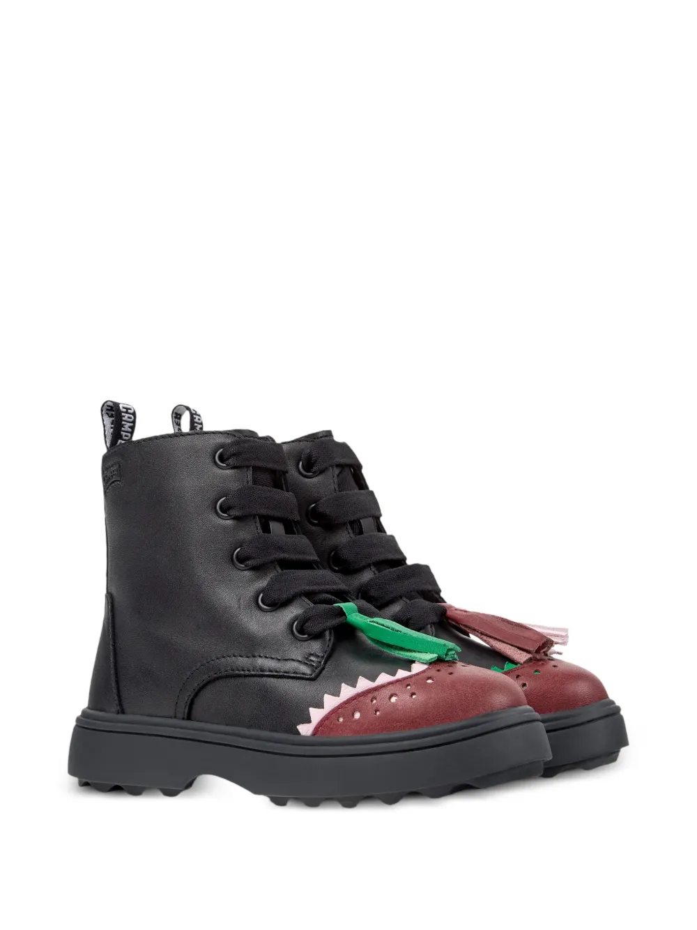 Camper Kids Stivaletti Twins in pelle - Nero