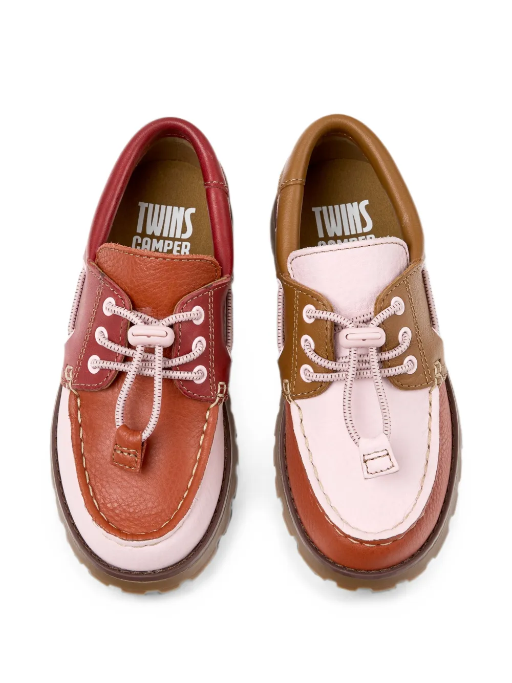 Camper Kids Twins leren schoenen Rood
