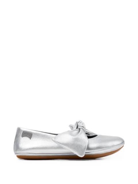 Camper Kids flats de piel con detalle de moño