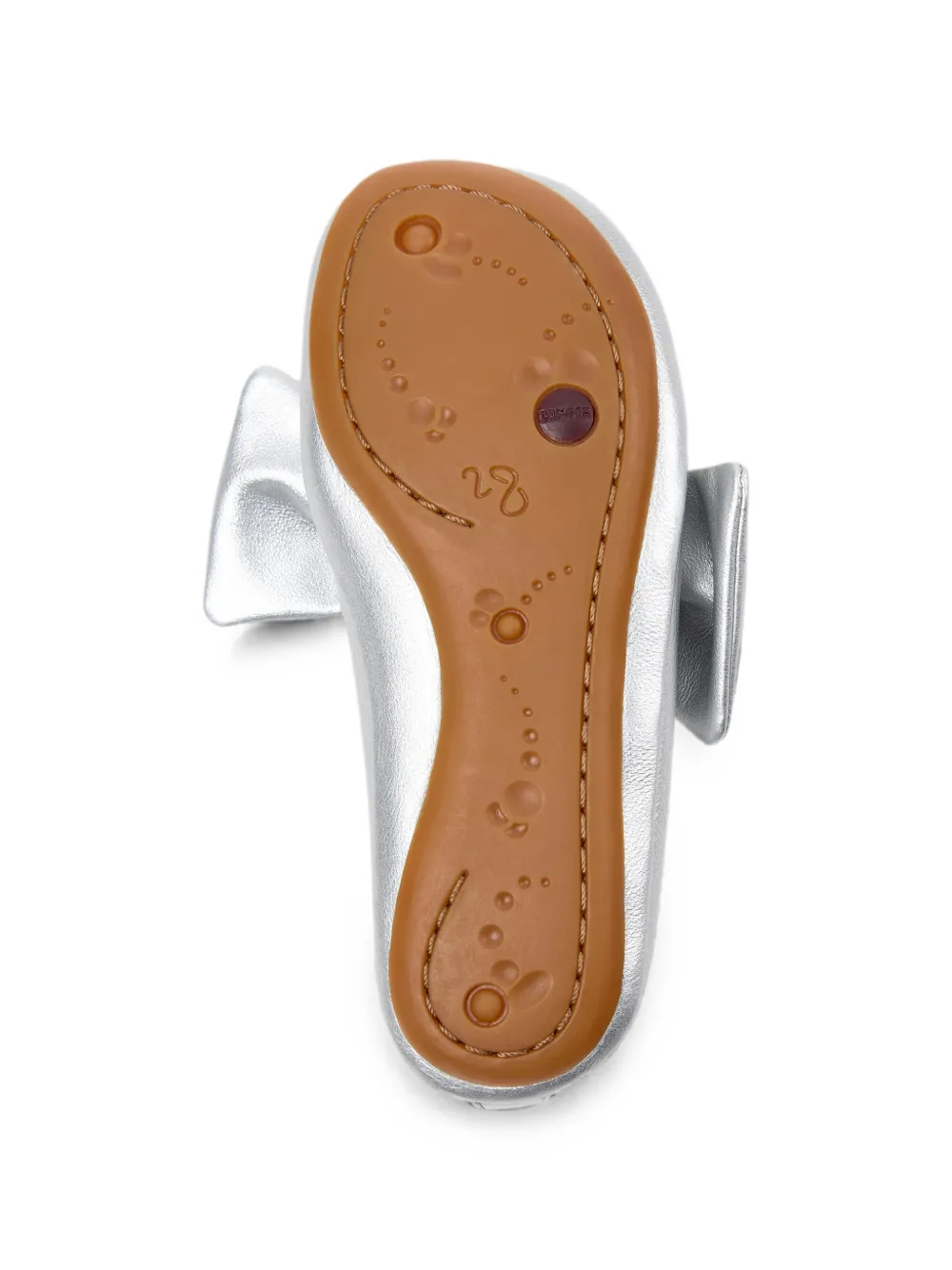 Camper Kids Leren ballerina's met strik-detail Zilver