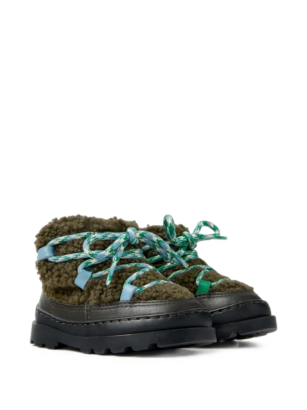 Camper Kids Stivaletti Brutus con effetto shearling - Verde