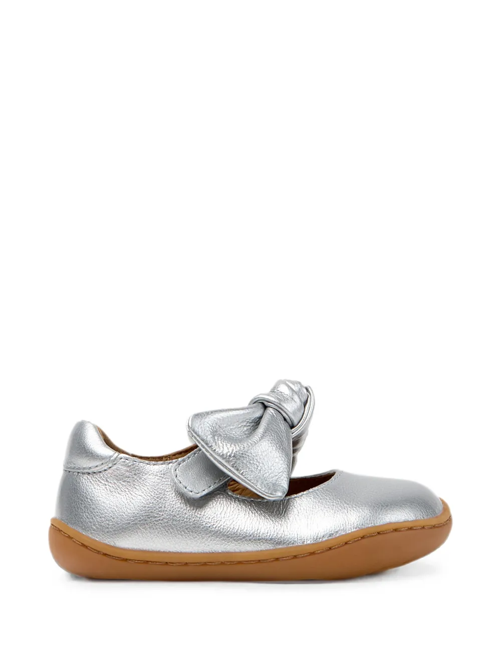 Camper Kids Ballerine Peu con fiocco - Argento
