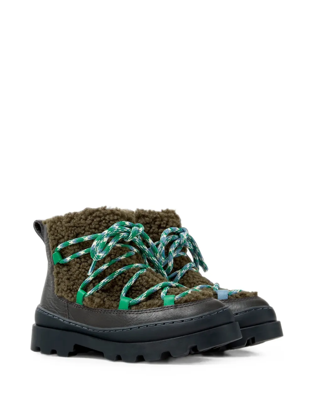 Camper Kids Stivaletti Brutus effetto shearling - Grigio