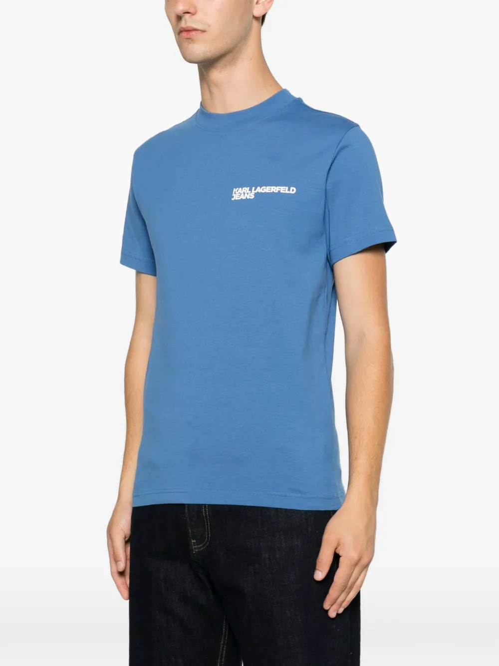 Karl Lagerfeld Jeans T-shirt met logoprint Blauw