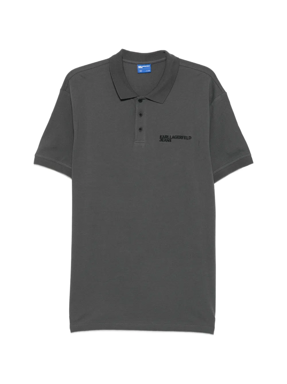Karl Lagerfeld Jeans logo-embroidered polo shirt - Grau