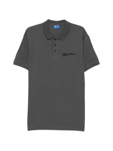 Karl Lagerfeld Jeans logo-embroidered polo shirt