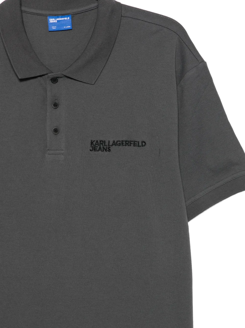 Karl Lagerfeld Jeans Poloshirt met geborduurd logo Grijs