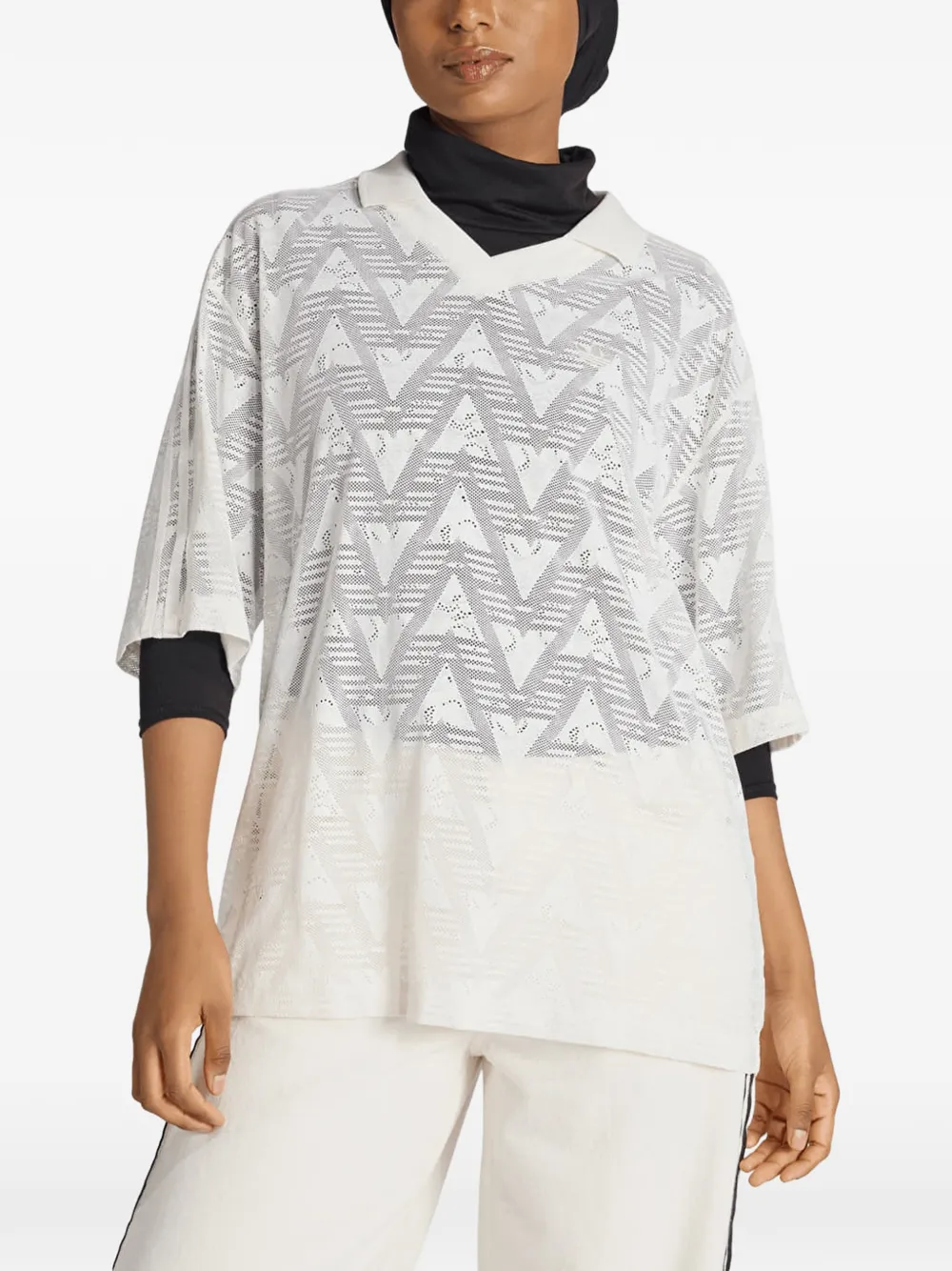 adidas lace football jersey - Weiß