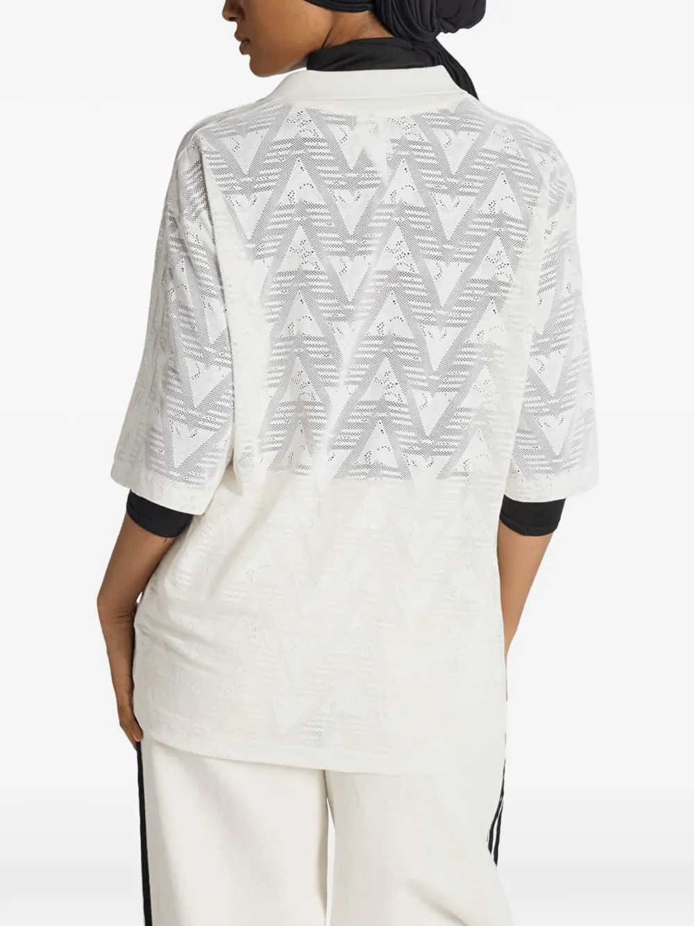 adidas Football jersey met kant Wit